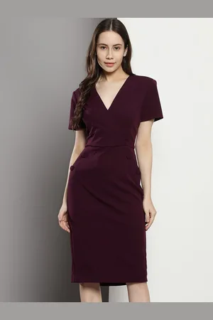 Calvin Klein V Neck Sheath Dress