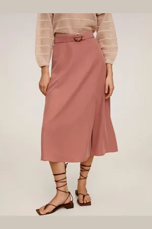 MANGO Dusty Pink A-Line Sustainable Skirt