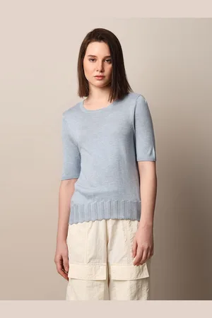 ONLY Women Striped Round Neck T-Shirt