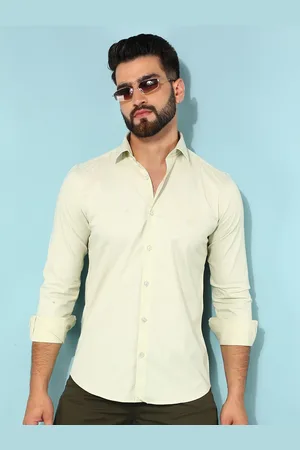 Crimsoune Club Men Classic Slim Fit Opaque Casual Shirt