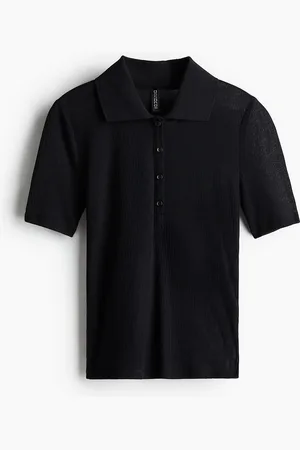 H&M Women Ribbed Polo Shirt