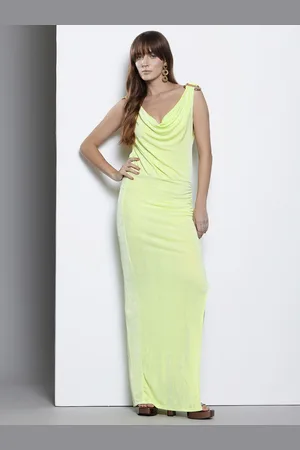NA-KD Cowl Neck Slit Maxi Sheath Dress