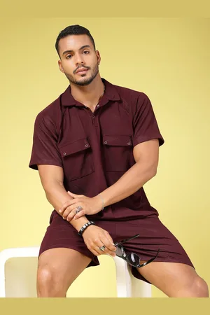Rigo Shirt Collar Oversized T-Shirt & Shorts