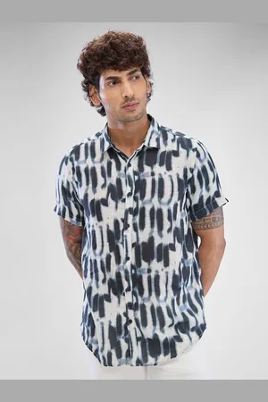 SPYKAR Men Slim Fit Opaque Abstract Printed Casual Shirt