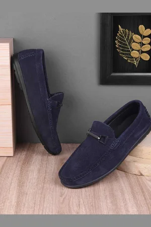 Metro Men Printed Leather Loafers