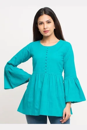 Kalini Women Bell Sleeve Cotton Top