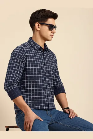Being Human Pure Cotton Slim Fit Opaque Checked Casual Shirt