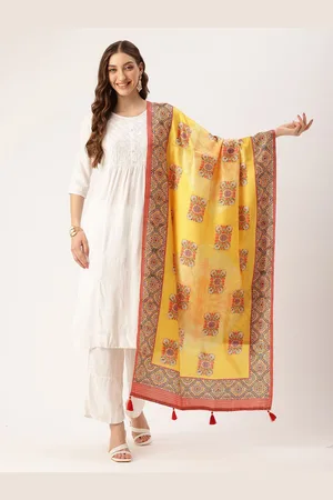 Ishin Ethnic Motifs Printed Cotton Dupatta