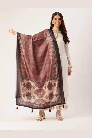 Ishin Ethnic Motifs Printed Cotton Dupatta