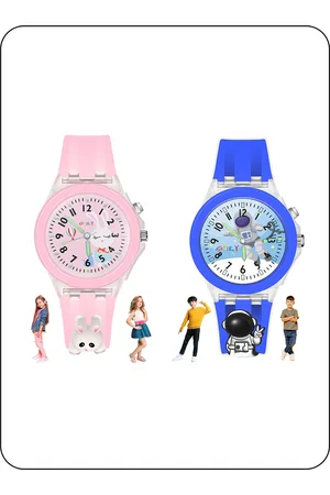 Spiky Kids Set Of 2 Printed Dial Analogue Multi Function Watch Combo_Astro_Rab