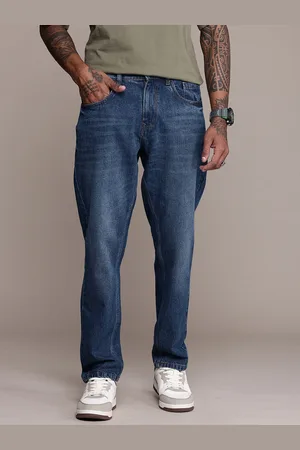 WROGN Men Pure Cotton Relaxed Fit Light Fade Stretchable Jeans