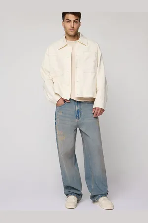 FREAKINS Men Straight Fit High-Rise Cotton Low Distress Light Fade Jeans