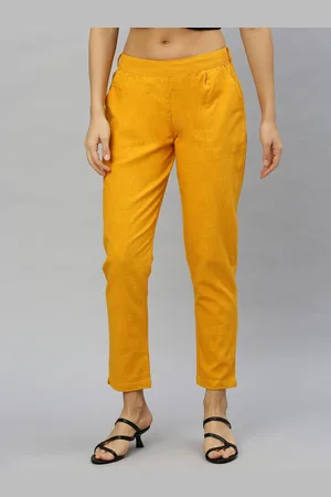 Kalini Women Mid -Rise Textured Trousers