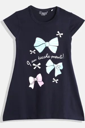 Eteenz Girls Premium Cotton Graphic Printed A-Line Dress
