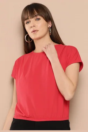Chemistry Women Solid Round Neck Cotton Tshirt