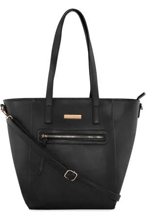 Giordano Black Solid Tote Handbag