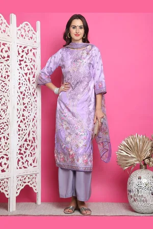 Stylee Lifestyle Ethnic Motifs Digital Printed Satin Unstitched Dress Material