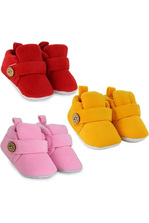 BAESD Unisex Set Of 3 Kids Cotton Booties