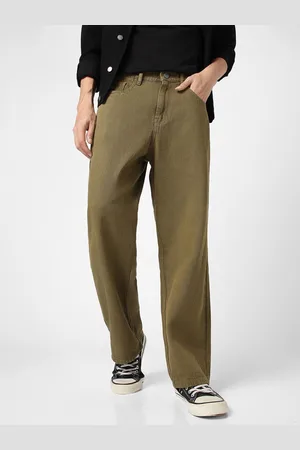 URBANO Men Loose Baggy Fit Mid-Rise Pure Cotton Jeans