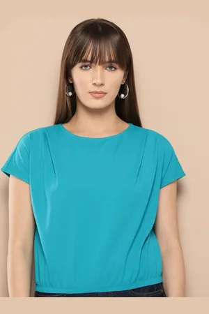 Chemistry Women Solid Round Neck Cotton Tshirt