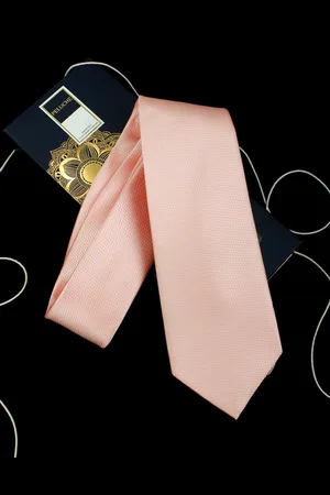 PELUCHE Peach-Coloured Solid Broad Tie