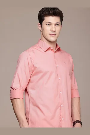 French Connection Men Premium Slim Fit Pure Cotton Slub Casual Shirt