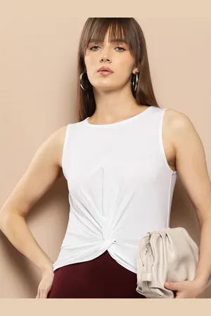 Chemistry Women Solid Round Neck Cotton Tshirt