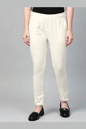 Kalini Women Straight Fit Mid-Rise Flat-Front Trousers