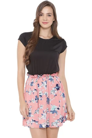Campus Floral Printed Cotton Fit & Flare Dress
