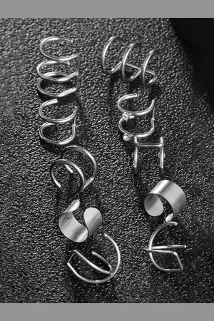 DressBerry Set Of 18 Contemporary Ear Cuffs