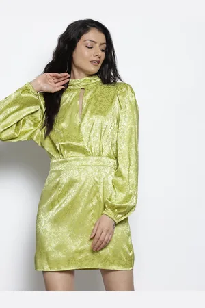 NA-KD Floral Jacquard Mini Blouson Dress