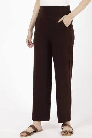 Spiffy Women Solid Smart Loose Fit Mid-Rise Parallel Trousers