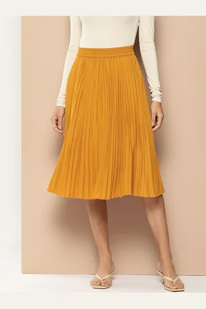 Chemistry Accordion Pleats Flared Skirt