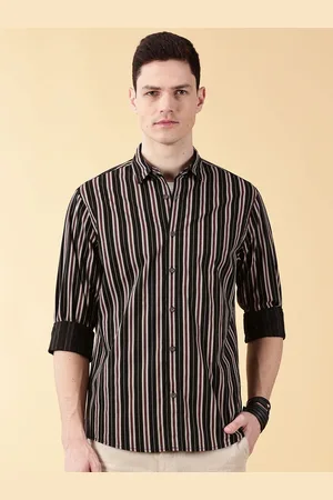 VALEN CLUB Men Slim Fit Opaque Striped Casual Shirt