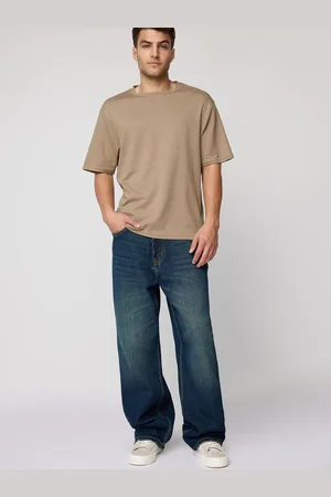 FREAKINS Men Baggy Fit High-Rise Light Fade Jeans