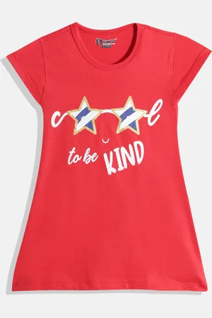 Eteenz Girls Premium Cotton Graphic Printed A-Line Dress