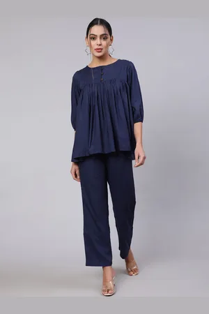 Jaipur Gathered Empire Top With Trousers