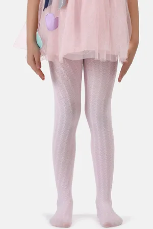 Next2Skin Girls Stretchable Ballet Cable Knit Pattern Pantyhose Stockings