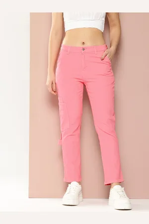 HARVARD Women Straight Fit Cargo Cropped Jeans