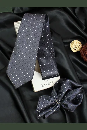 KOVOVE Men Grey The Enchanting Polka Dot Accessory Gift Set