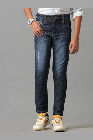 UNDER FOURTEEN ONLY Boys Mildly Distressed Light Fade Jeans