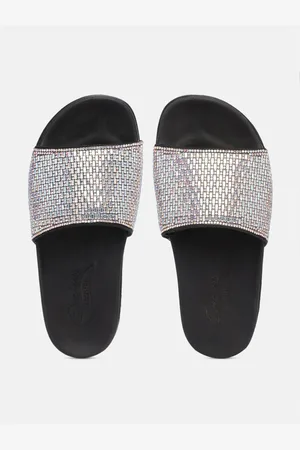 Skechers Women Arch Fit Paradise- Strollin Embellished Sliders