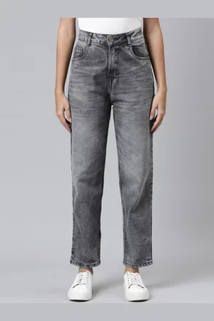 ZHEIA Women Relaxed Fit High-Rise Heavy Fade Stretchable Jeans