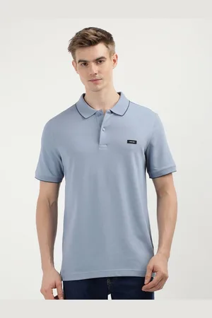 Calvin Klein Men Solid Polo Collar Cotton Slim Fit Tshirt