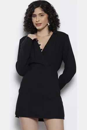 NA-KD V-Neck Mini Sheath Dress