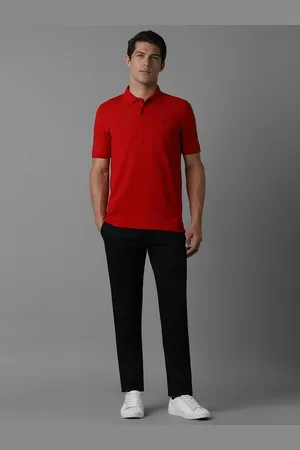 Louis Philippe Men Polo Collar T-shirt