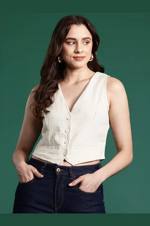 DressBerry Pure Cotton V-Neck Waistcoat