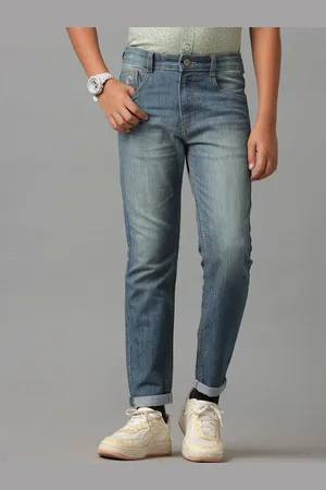 UNDER FOURTEEN ONLY Boys Low Distress Heavy Fade Jeans