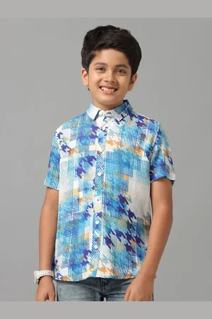 UNDER FOURTEEN ONLY Boys Opaque Checked Casual Shirt