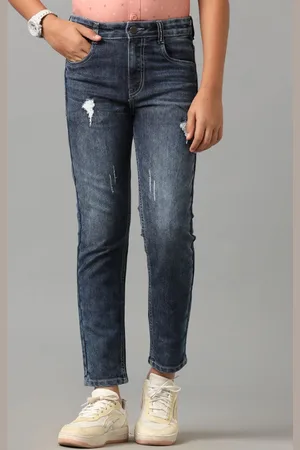 UNDER FOURTEEN ONLY Boys Low Distress Light Fade Jeans